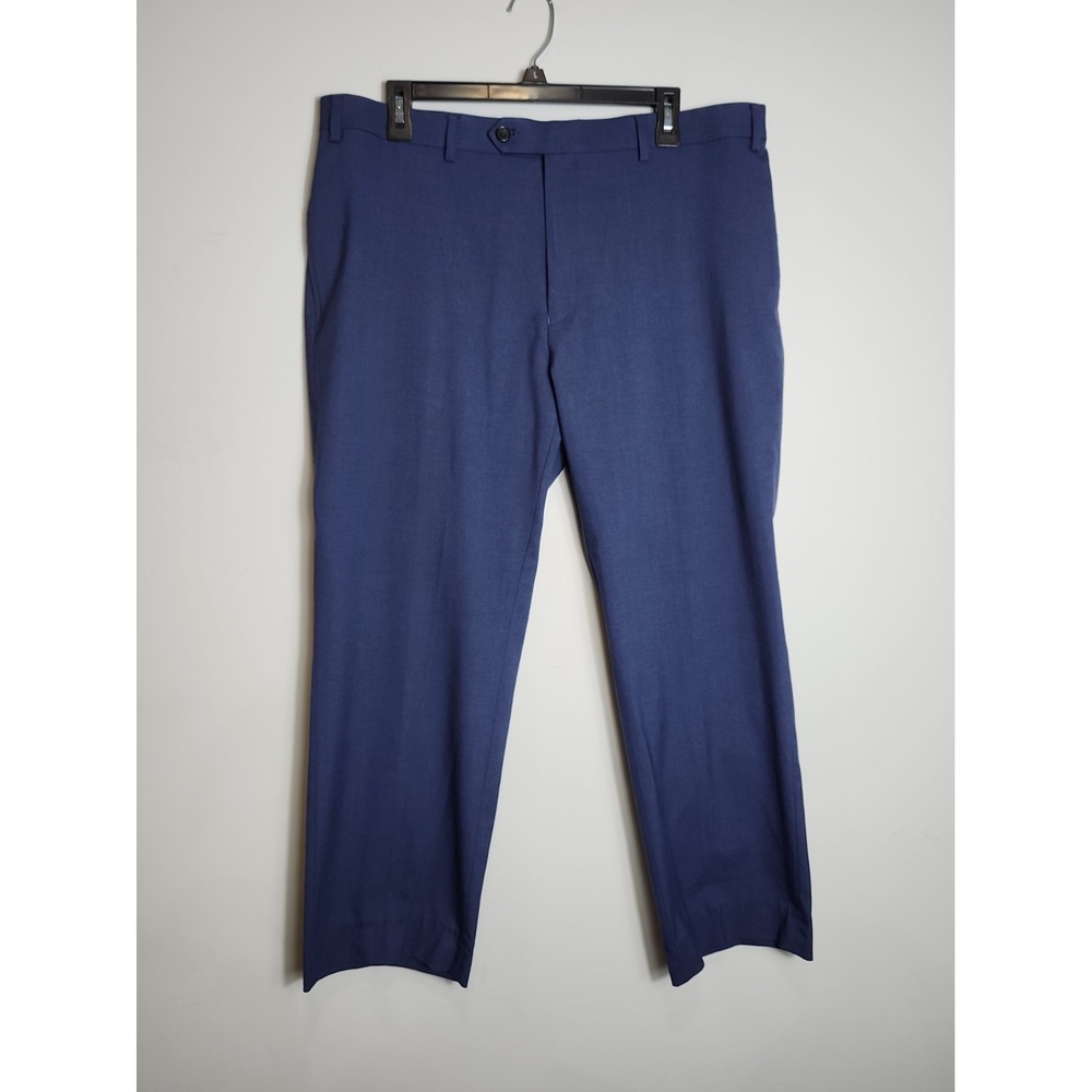 Ralph Ralph Lauren Dress Pants Mens 38x30 Navy Blue Flat Front Straight Leg